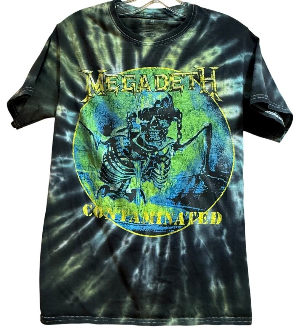 Megadeath Contaminated Tie-Dye Graphic T-Shirt - Size XS